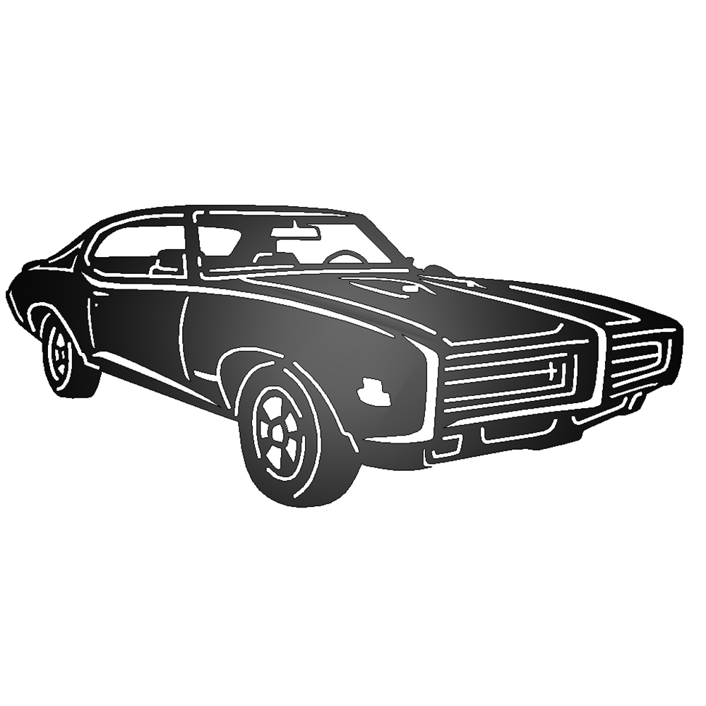 Pontiac GTO Judge 1969 Metal Wall Sign Version 2