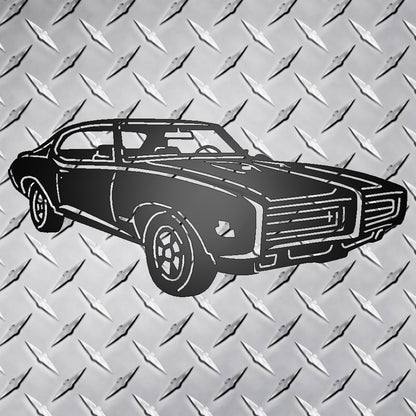 Pontiac GTO Judge 1969 Metal Wall Sign Version 2