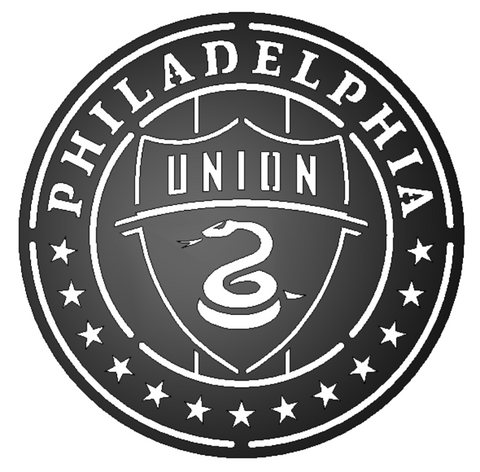 Philadelphia Union 12 Soccer Shaped Sign